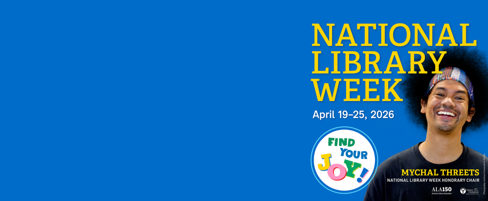 picture of Mychal Threets, honorary librarian for national library week