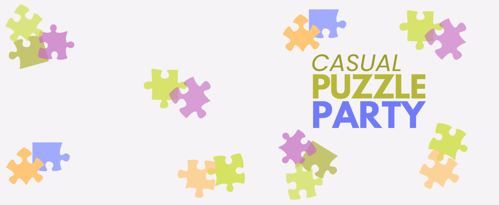 Casual Puzzle Party drop in on Saturday, August 22 from 10a.m. to 11a.m.